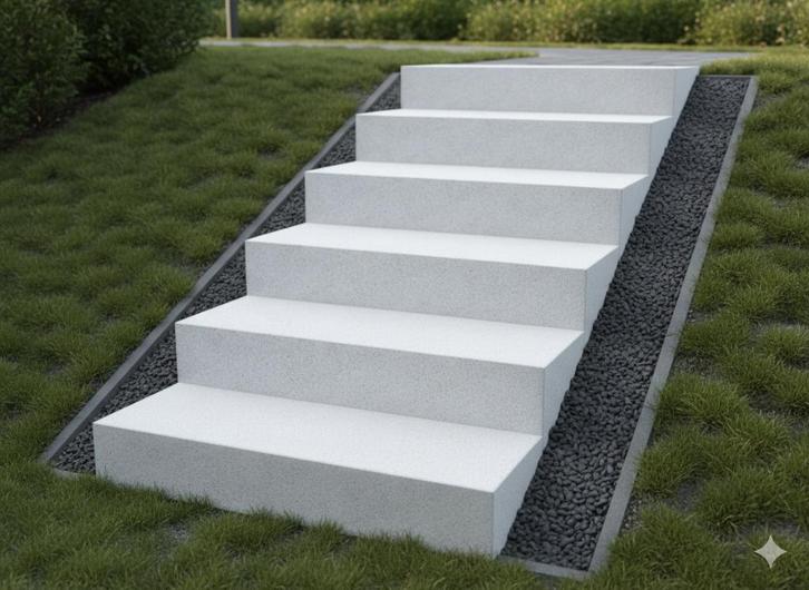 Nieuwe betonnen Oud-Hollandse traptrede, Tuin en Terras, Tegels en Klinkers, Nieuw, Beton, Ophalen of Verzenden