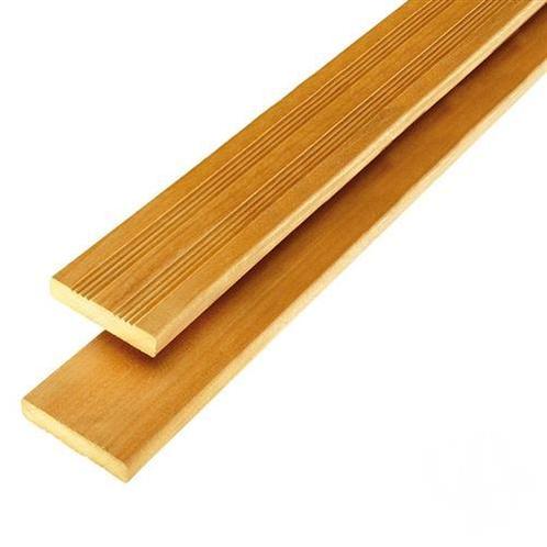 Bilinga decking 25 x 145 x 2450 mm semi-ribbel/glad, Tuin en Terras, Palen, Balken en Planken