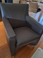 2x Leolux Dolcinea fauteuils donker bruin, Ophalen, Zo goed als nieuw, 75 tot 100 cm