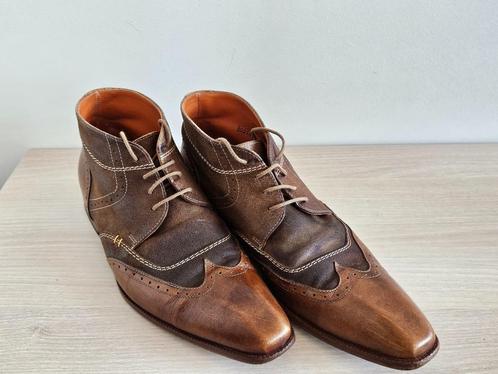 Van Lier Cognac, Kleding | Heren, Schoenen, Gedragen, Veterschoenen, Bruin, Verzenden