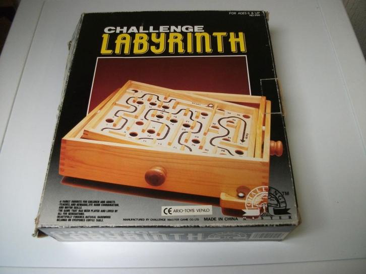 Labyrinth in doos, Kinderen en Baby's, Speelgoed | Houten speelgoed, Gebruikt, Ophalen of Verzenden