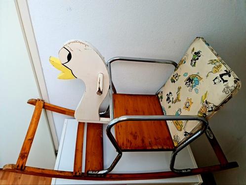 Hobbelzwaan schommel eend jaren 60 Felix de Kat bekleding, Kinderen en Baby's, Speelgoed | Hobbelfiguren, Gebruikt, Ophalen