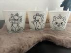 Disney Marie theelichthouders, Overige materialen, Gebruikt, Verzenden, Wit