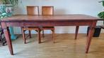 Complete Houten eetset met vintage stoelen - bruin, Huis en Inrichting, Tafels | Eettafels, Ophalen, Gebruikt, 200 cm of meer