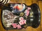 Vaas met bloemen en dieren motief, Huis en Inrichting, Woonaccessoires | Vazen, Overige materialen, Zwart, Nieuw, Ophalen of Verzenden