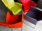 TK 4 lederen eetkamerstoelen prijs per stuk, Huis en Inrichting, Fauteuils, Ophalen, Gebruikt, Minder dan 75 cm, Leer