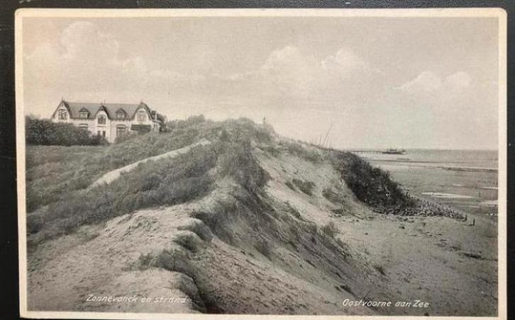 Oostvoorne AAN ZEE !!  duinenafslag vóóroorlogs, Verzamelen, Ansichtkaarten | Nederland, Ophalen of Verzenden