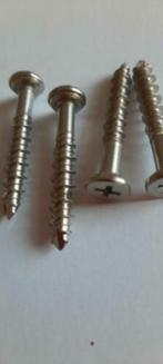 100 st RVS zelfborende houtschroeven 5,5 x 55 mm gevel wand, Ophalen of Verzenden, Nieuw