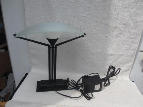 Vintage S M C Boxford Holland tafellamp jaren 80, Huis en Inrichting, Lampen | Tafellampen, Gebruikt, Minder dan 50 cm, Glas, Metaal