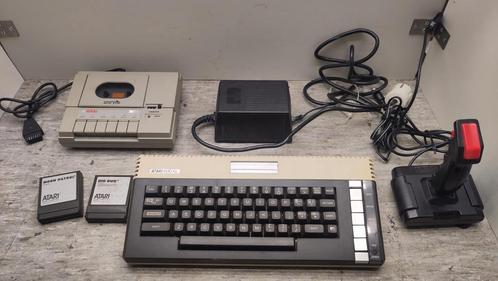 Atari 600XL met data recorder en 2 cartridge games, Computers en Software, Vintage Computers, Ophalen of Verzenden