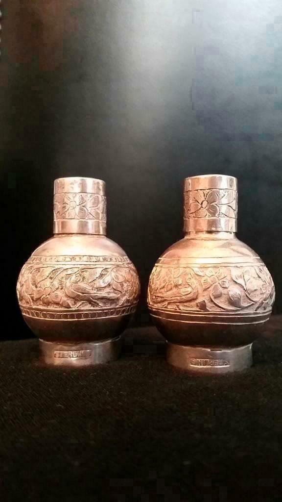 Zilver set zout- en peperstrooiers Sterling Silver, Antiek en Kunst, Antiek | Goud en Zilver, Zilver, Ophalen of Verzenden