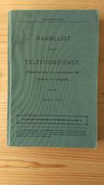 Telefoonboek 1915 (Naamlijst voor den Telefoondienst), Ophalen of Verzenden, Gebruikt