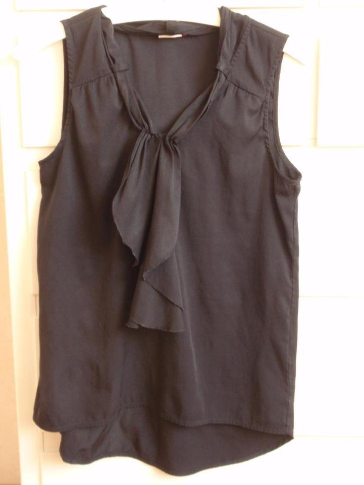 Only - zwarte mouwloze blouse maat 36, Kleding | Dames, Blouses en Tunieken, Zo goed als nieuw, Maat 36 (S), Zwart, Ophalen of Verzenden