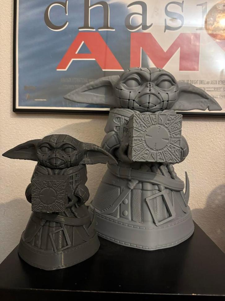 Grogu Pinhead 3D Print - 19cm of 29cm, Verzamelen, Star Wars, Nieuw, Beeldje of Buste, Ophalen of Verzenden