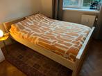 Steigerhouten bedframe, Ophalen, Gebruikt, Bruin, 210 cm