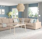 Vimle 5/6 pers Hallarp Beige Ikea hoekbank 2 of 3 zits bank, Huis en Inrichting, Ophalen, Zo goed als nieuw, Stof