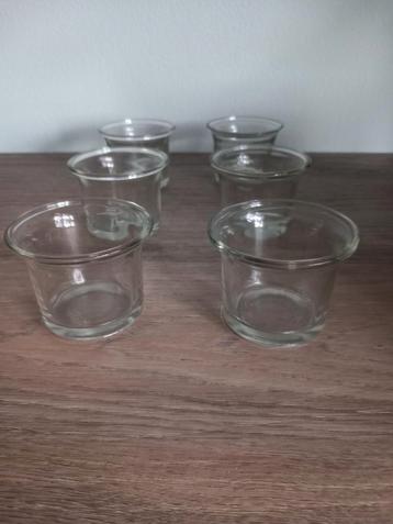 Set van 6 theelichthouders beschikbaar voor biedingen