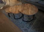 Set van 3 houten bijzettafels, Minder dan 45 cm, Minder dan 55 cm, Rond, Ophalen of Verzenden