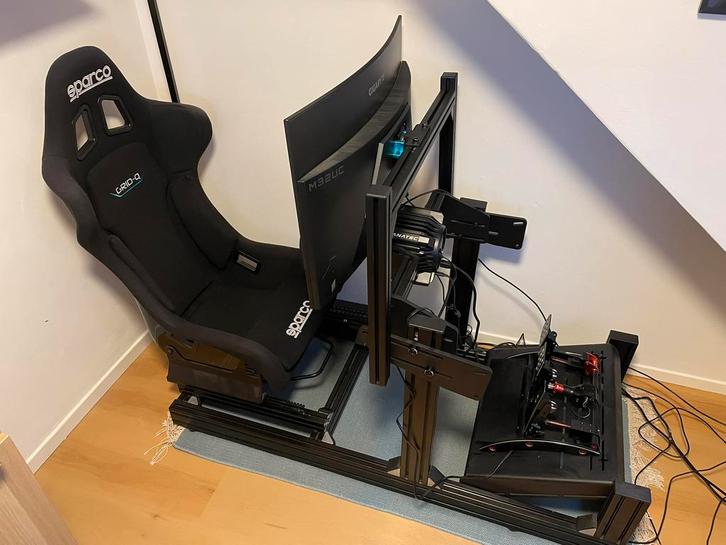 Complete simracing setup voor PC/PS5, Spelcomputers en Games, Games | Pc, Zo goed als nieuw, Simulatie, 1 speler, Vanaf 12 jaar