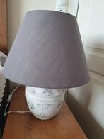 Taupe Schemerlamp met Keramieken Voet, Ophalen, 50 tot 75 cm, Rustiek, Zo goed als nieuw
