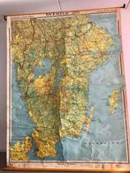 Vintage schoolkaart Zweden Södra delen 1948 Jalmar Furuskog, Antiek en Kunst, Antiek | Schoolplaten, Ophalen, Aardrijkskunde