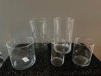 NIEUW Diverse ronde glazen vazen, zie beschrijving, Overige kleuren, Nieuw, Ophalen of Verzenden, Glas