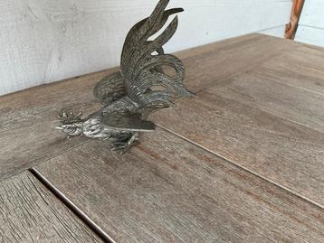 Verzilverde Haan - Decoratief Beeld beschikbaar voor biedingen