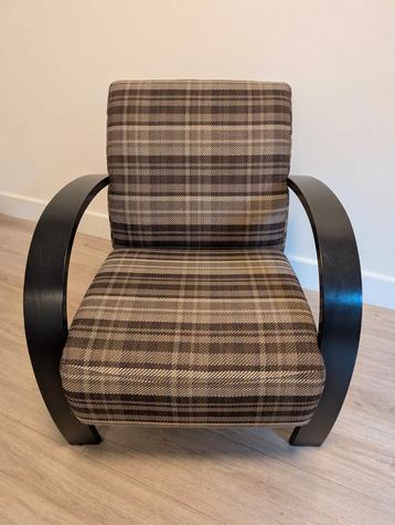 Montēl fauteuil bruin tartan ontwerp, design by Montēl stoel beschikbaar voor biedingen