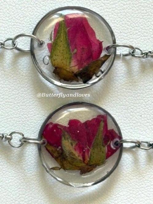 Echte rode roos voor altijd Liefde geboortebloem juni Cadeau, Sieraden, Tassen en Uiterlijk, Armbanden, Nieuw, Overige materialen