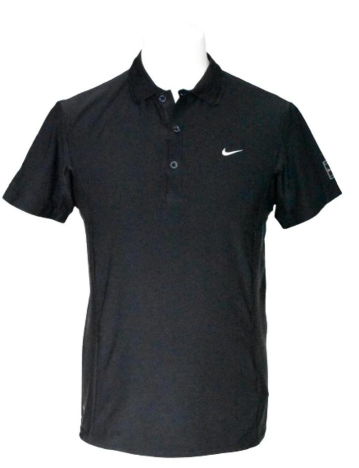 Nike Court polo, dri-fit shirt, zwart, Mt. M, Kleding | Heren, Sportkleding, Zo goed als nieuw, Racketsport, Maat 48/50 (M), Zwart