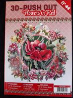 3d uitdrukvellenboek nr 44 Flowers in Red, Hobby en Vrije tijd, Kaarten | Zelf maken, Ophalen of Verzenden, Nieuw, Overige thema's