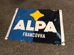 ALPA oud emaille bordje, Ophalen of Verzenden, Gebruikt, Reclamebord