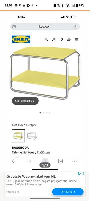 Ikea Baggboda Lichtgeel - Zo Goed Als Nieuw beschikbaar voor biedingen