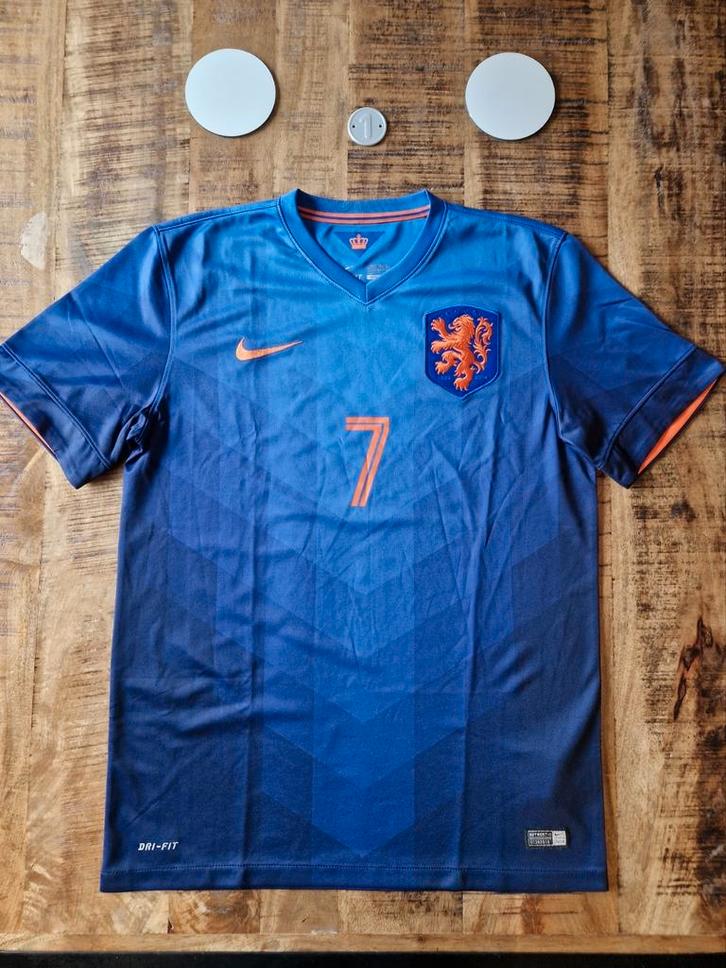 Nederlands elftal shirt 2014 - KNVB Feyenoord van Persie, Kleding | Heren, Sportkleding, Zo goed als nieuw, Voetbal, Maat 48/50 (M)