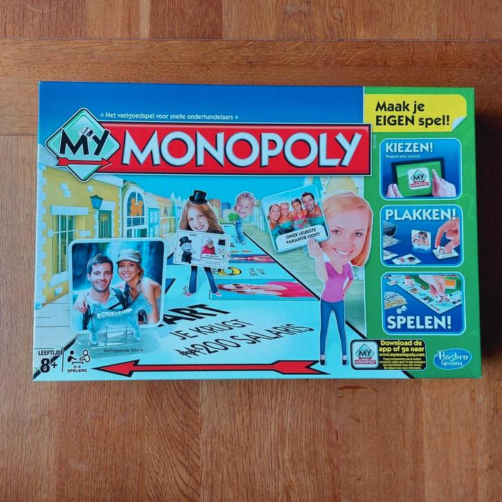 Nieuw, My monopoly,  personaliseer je eigen monopolyspel, Hobby en Vrije tijd, Gezelschapsspellen | Bordspellen, Zo goed als nieuw