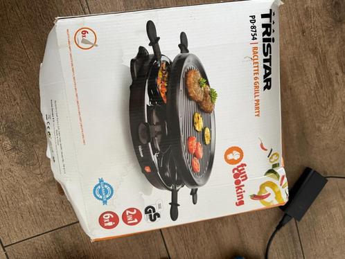 Tristar PD-8754 Raclette 6 Grill Party, Witgoed en Apparatuur, Gourmetstellen, Zo goed als nieuw, 4 t/m 7 personen, Ophalen