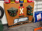 Rijschool leer model kast / lichtbak, Antiek en Kunst, Curiosa en Brocante, Ophalen