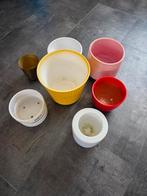 Bloempotten diverse maten, Rond, Ophalen of Verzenden, Zo goed als nieuw, Minder dan 25 cm