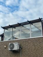 Glazen Serre met Houten Frame, Doe-het-zelf en Verbouw, Glas en Ramen, Ophalen, Gevelraam of Ruit, Gebruikt, 160 cm of meer
