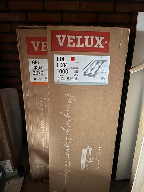 Velux GPL CK04 55x98cm hout wit afgelakt, Doe-het-zelf en Verbouw, Glas en Ramen, Nieuw, Dakraam, Minder dan 80 cm, Verzenden