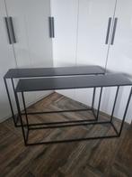 2 x Sidetables, Huis en Inrichting, Tafels | Sidetables, Ophalen, 100 tot 150 cm, Zo goed als nieuw, Metaal