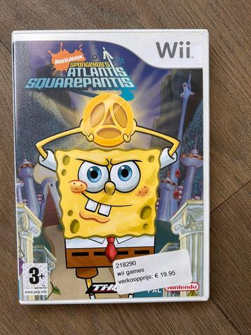 Spongebob squarepants atlintis Wii  game beschikbaar voor biedingen