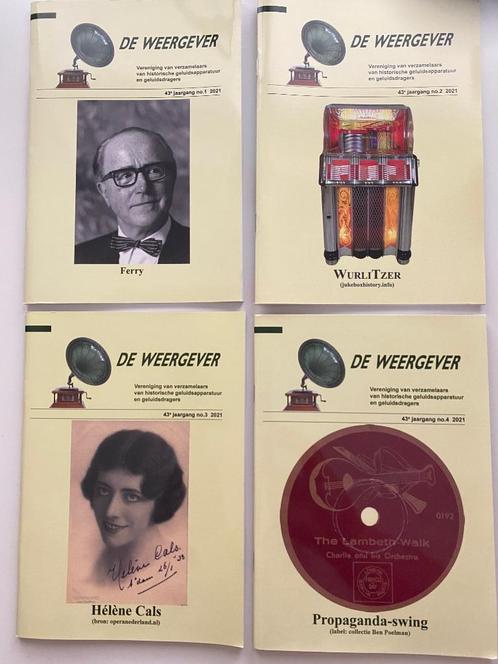 DE WEERGEVER jaargang 2021 Grammofoon 78 toeren Schellak, Boeken, Tijdschriften en Kranten, Gelezen, Muziek, Film of Tv, Verzenden