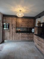 keuken inclusief apparatuur, Huis en Inrichting, Keuken | Complete keukens, Ophalen, Gebruikt, Bruin, Hoekkeuken