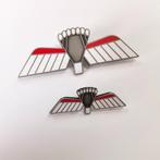 Metalen parawing B vrije val (KLU), Ophalen of Verzenden, Luchtmacht, Nederland, Lintje, Medaille of Wings