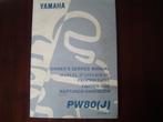 Yamaha PW80 J 1996 motorcycle owner's / service manual PW 80, Ophalen of Verzenden, Yamaha