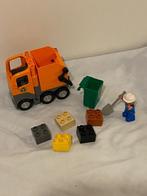 Duplo 5637, Vuilniswagen oranje, Ophalen of Verzenden, Zo goed als nieuw, Complete set, Duplo