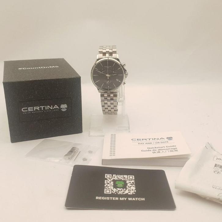 Certina DS-8 C0454171105100 Doosje en Papieren || nu €399.99, Hobby en Vrije tijd, Modeltreinen | H0, Ophalen of Verzenden