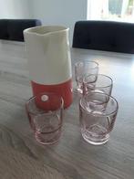 Limonadekan met 4 glazen, nieuw, Ophalen of Verzenden, Zo goed als nieuw, Overige stijlen, Overige materialen