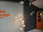 Vintage Zweedse cascade hanglamp, Huis en Inrichting, Lampen | Hanglampen, Gebruikt, Vintage, Ophalen of Verzenden, Glas